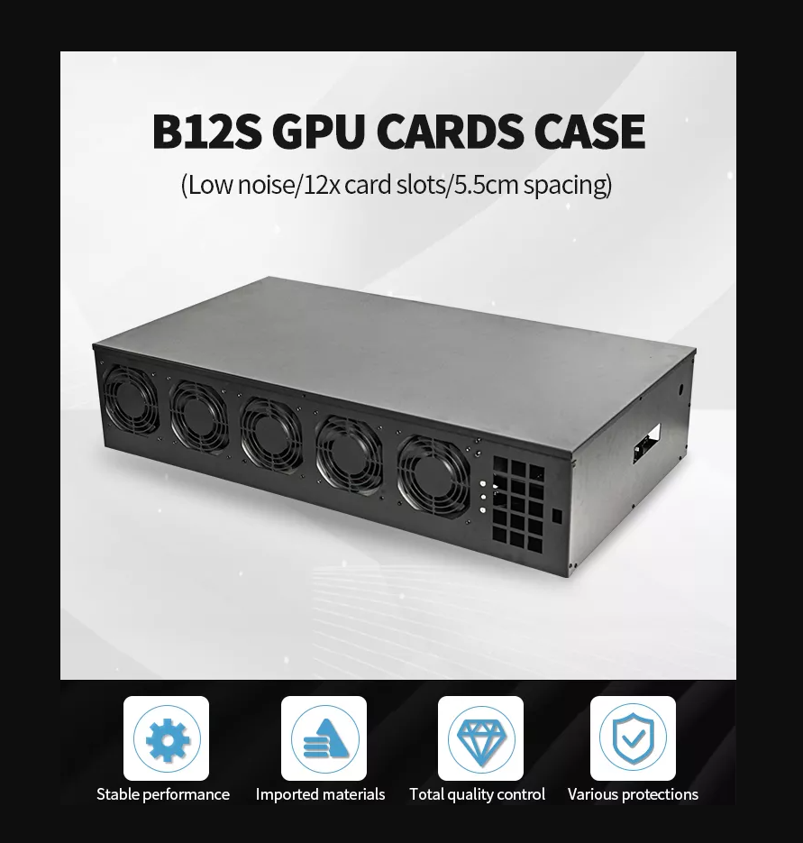 LianLi КОРПУС ДЛЯ МАЙНИНГА НА 12 GPU. ВНИМАНИЕ! Б/У!